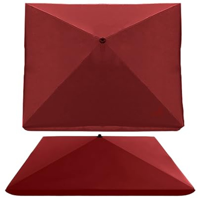 Umbrella Canopy Replacement 4 Arms, Rectangle Patio Umbrella Replacement Cloth, Replacement Parasol Garden Patio Umbrella Fabric, UV-Resistant/Washable 2.0x2.0m 2,2x1,8m 2,5x2,5m 2,8x2,2m 3,2x2,5m(Dee