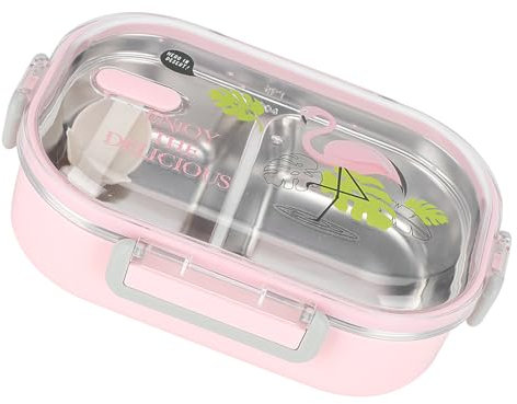aqxreight Contenitore per Alimenti Portatile Box a Tenuta Stagna in Acciaio Inossidabile per Studenti, Bambini, Impiegati, Pranzo Al Sacco (-3113190015111)