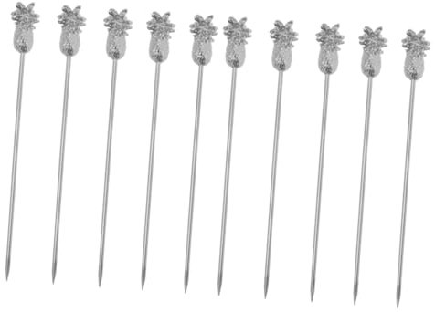 TOPBATHY 10 Piezas selecciones de Frutas para la Fiesta brochetas de Coctel selecciones de Martini Tenedores de Frutas brochetas de Aceitunas cóctel Palillos de Frutas Reutilizables