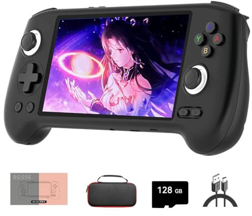 NULA RG556 Retro Handheld Game Console Android 13 with 4000+ Games 8+128G+128G 5.48 Touch Inch AMOLED Screen Unisoc T820 Processor