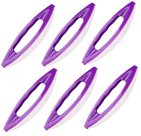 Healeved 6pcs Purple Abs Nail Waxing Buffers Handheld Nail Polishing Tools Professional Art Accessories for Salon and Home Manicure