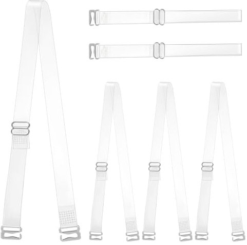 Clear Bra Straps, 3 Pairs Invisible Bra Straps Adjustable Transparent Bra Straps 10 Mm Thin Tpu Straps Elastic Dance Bra Straps Non-slip Bra Shoulder Straps Replacement for Women Girls Strapless Bras