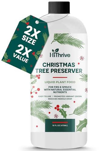 16oz Christmas Tree Preserver - Makes 8 Gallons of Christmas Tree Saver Liquid - for Fir & Spruce Trees - Reduces Needle Drop, Promotes Hydration, Ideal Fertilizer for Fresh, Lasting Holiday Trees