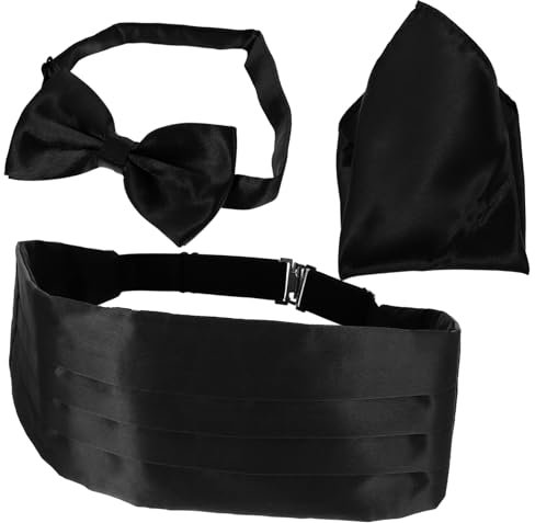 COLLBATH Kummerbund- Und Fliege-set – Herrenmode Für Partys Hochzeiten Formelle Anlässe – Stilvolles Accessoire-set