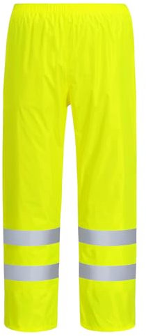 AUYAO Pantalon de Pluie Réfléchissant Pantalon imperméable Homme, Jaune, Taille 175
