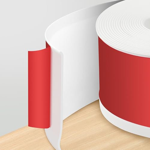 Ztowoto 600cm Battiscopa Adesivo,Flessibile Battiscopa in pvc, Morbido Battiscopa Zoccolino Battiscopa Per Parete Base Pavimento E Altro (10 cm,Bianco)