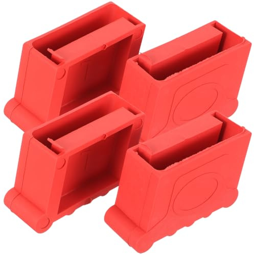 jojofuny Ladder Feet Cover 4 Pack Non Slip Rubber Ladder Foot Caps Replacement Step Foot Covers with Deep Ridged Grip Floor Protection for Step Ladders and Extension Ladders