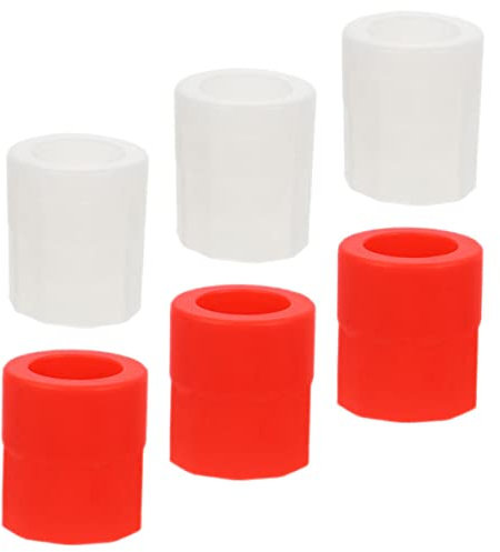 Cabilock Silicone Shot Glass Ice Cube Molds Flexible Mini Ice Tray 6pcs White for Home Bar and Party