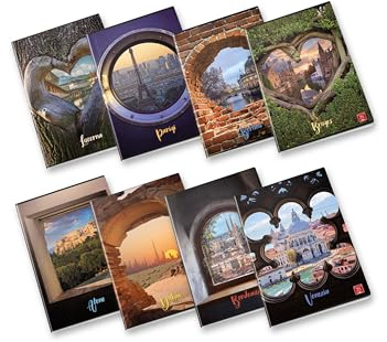 Pigna, Maxi Quaderno Special View, f.to A4 21x29,7 cm., pagine 80 + risguardo, carta 80 g/m², interno 1R, Righe Medie e Superiori, Copertine Assortite, 10 pezzi