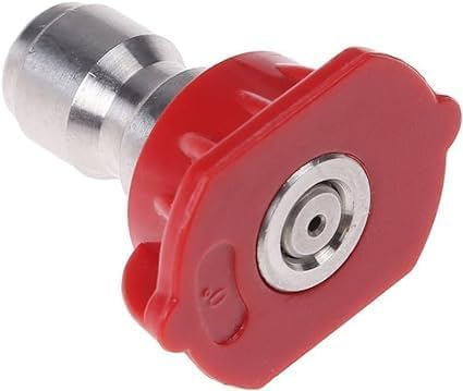 1Pc Red Pressure Washer Spray Nozzles Tip Red 0 Degree Spray Nozzles Tip Pressure Washer Spray Nozzle Tips,1/4 Stainless Steel,(0 Degree,2mm Orifice Diameter),Pressure Washer Parts and Accessories