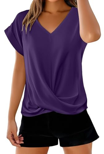 Cocila Maglie Larghe Donna in Saldo Camicia Bianca Senza Bottoni Donna con Cappuccio Estiva Rossa Camicie A Fiori Magliette Anziana Manica Corta Maglia Ragazza Maniche Corte Gialla Maglietta 14 Anni