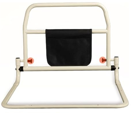 Barandilla de Cama Plegable con Bolsillo de Almacenamiento, barandilla de Asistencia para Cama, barandilla de Asistencia de Acero con Alto Contenido de Carbono, barandilla de Seguridad para Cama
