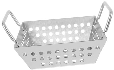 Mipcase Cestello in Acciaio Resistente per Grigliate Utensile Multiuso per Barbecue e Cottura Esterna di Scarico Rapido per Verdure e Cibo Pratico per Stoccaggio e Campeggio