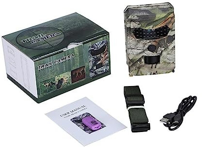 Toyvian De Chasse 1080p 12 Mégapixels Étanche Ip56 Pir 15m, 26 LED Infrarouges pour Vision Nocturne, Boîtier Camouflage sans Batterie, pour Surveillance Extérieure Et Observation Faune