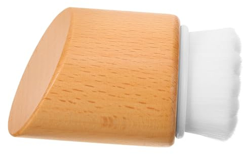 VALICLUD Spazzola Detergente per Viso Scrubber Esfoliante per Viso Spazzola per Pulizia Manuale Rimuove Cosmetici e Seb Eccesso Legno Facile da Impugnare Design Leggero e Portatile per Uso