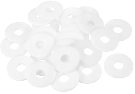 QUARKZMAN 25Pcs Arandelas Planas De Nylon M14 Arandela Plana 14mm DI Blanco