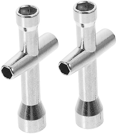 HOMSFOU 2 chiavi a bussola incrociate in alluminio Rc strumento durevole per modelli Hsp Wltoys Rc finitura liscia per un uso sicuro adatto per auto e camion