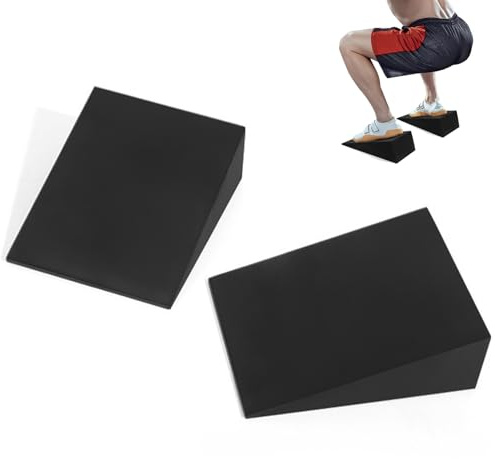 2 Stück Kniebeugenblock, Squat Wedge Fitnessgerät, Wadendehner-Schrägbr | Tragbares Wadendehner, Yoga Keil，für Kniebeugen, Wadendehnung, Fitnessstudio, Heimtraining, Outdoor