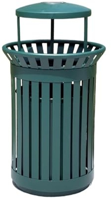 SDA287MZ Poubelle d'extérieur Poubelle d'extérieur ajourée de Grande capacité avec cendrier en métal 50 L Poubelle(Green)