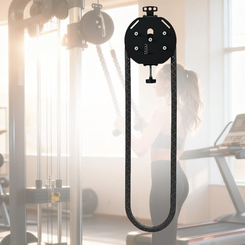 Lissontine Pulley Rope Puller Fitness Trainer, 5–30kg Adjustable Resistance Endless Rope System, Cable Machine for Home Gym Strength & Endurance Training