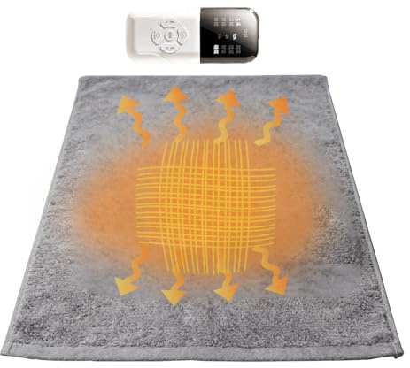 Generico Materasso Riscaldato Elettrico - Riscaldante Per 200x90 Cm, Temperatura A 5 Livelli, 3 Impostazioni Del Timer, Caldo Morbido E Confortevole | Copriletto Ideale Per La Casa, Il Dormitorio
