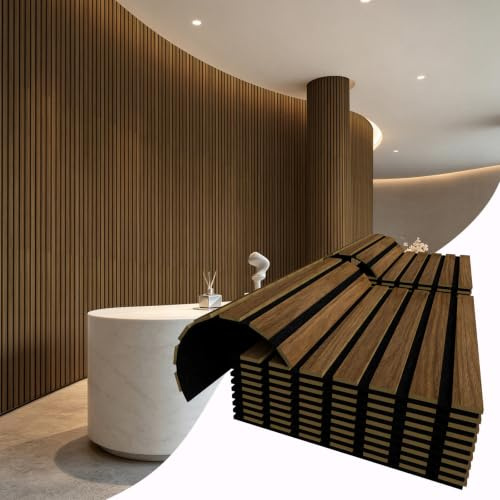 Vieshful 20 Piezas Paneles de Madera Flexibles MDF 28x40cm Nogal