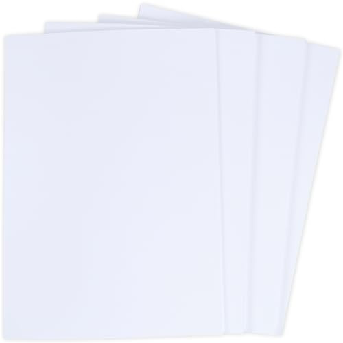 BCreativetolearn A4 vitt kort lager 12 ark 180 gsm paket smidigt tunt vitt kort för ritning, displaymontering, korttillverkning, målning och utskrift