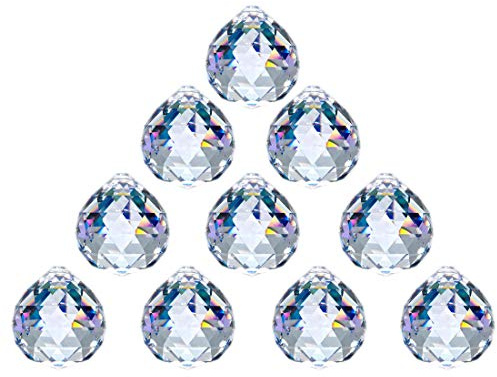 Crystal Ball Prism 40 mm/1.57 Inch Decorative Ball for Chandelier Window Suncatcher 10 Pack Rainbow Maker