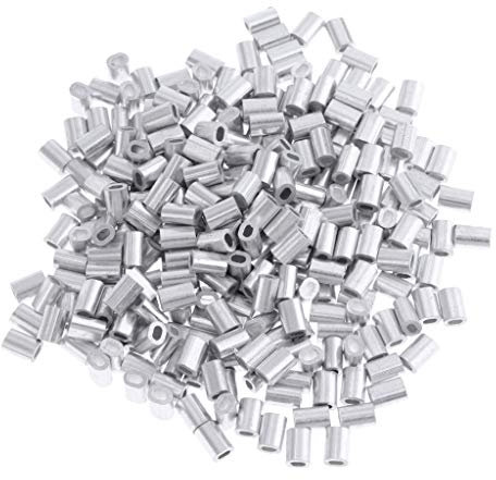 Fenteer 100x Quetsch-Hülsen Angeln Crimps für Stahlvorfächer Zum Hechtangeln, Zanderangeln & Barschangeln, Raubfischvorfach Bauen, 1,2 mm