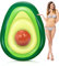 Jojoin Giant Inflatable Avocado Float, Pool Float with Ball Summer Swimming Pool Ring, Raft Lounge, Beach Float Party Toys for Kids Adults