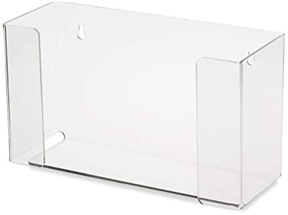 Jackallo Disposable Gloves Storage Box, Dustproof Transparent Disposable Gloves Dispenser Wall Mount Clear Acrylic Gloves Storage Box Container