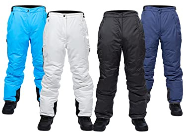 Two Bare Feet Adults Rift TPU Snow/Ski Pants Trousers Salopettes - Ski & Snowboard Trousers (Blue, Large)