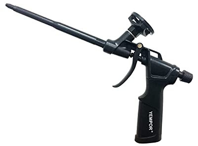 YEMPOR® Schaumpistole Bauschaumpistole Bauschaum Pistole Teflon Beschichtet (PTFE) Sealant Gun PU Expanding Foam Gun Dosierpistole aus Metall - Profi Montagepistole