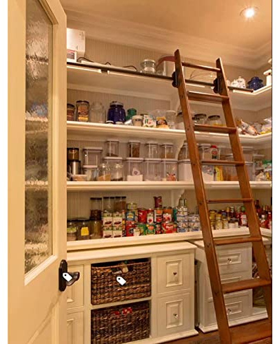 HNYDMF Kit de quincaillerie d'échelle (sans échelle), Rail Suspendu à la Porte de la Grange coulissante pour la Maison/à l'intérieur/loft Grand Kit de Roue de Roue de Roue coulissante