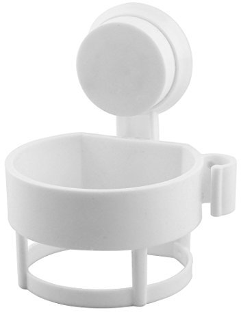 Ruilogod Plastique Home Salle de bain Chambre à coucher Aspiration Tempeuse Sèche-cheveux Titulaire De Stockage Étagère Étagère