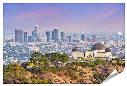 islandburner XXL Bild Poster Skyline Los Angeles Kalifornien Usa Von Griffith Park Premium Bilder Fotodruck