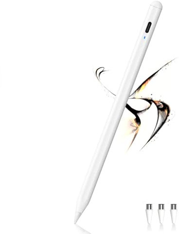 Stylus Pens for Touch Screens POM Tip Magnetic Tablet Stylus Pen Type-C Rechargeable Touch Pen Compatible with iPhone/iPad/iPad Pro/Samsung/Lenovo/and Other iOS/Android smartphone and Tablet Devices