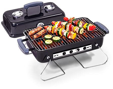 Hi-Gear Traveller Barbecue with Folding Legs, Portable BBQ, Ideal for Picnics, Festivals and Camping, Outdoor Cooking