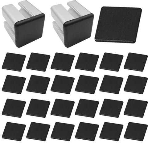 50 Stück Endkappen Für Aluminium-Strangpressprofil, 2020 Serie Aluminium-Profil-Abdeckkappen,Endkappen Kunststoff 20x20mm,Für Alu-Konstruktionsprofil, Profil-Endkappe, Profil-Abdeckkappe(Schwarz)