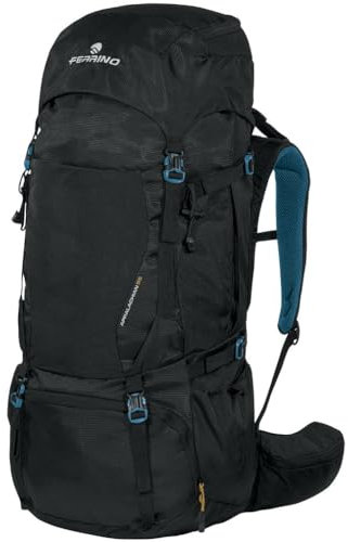 Ferrino Appalachian 55, Zaino trekking 50L/55L, ideale per escursionismo, montagna, scout e viaggio (Nero)
