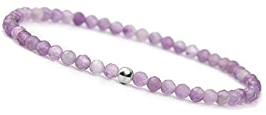 GD GOOD.designs Armband Damen mit echten Natursteinen und 925 Silber Perle I Naturstein Armband aus facettierte 4mm Edelstein Perlen - Inkl. Geschenkbeutel