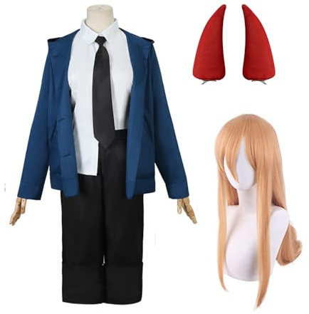 Zhongkaihua Power Chainsaw Man Cosplay Costume Uniform Jacket Power Cosplay Outfit Halloween Carnival Party