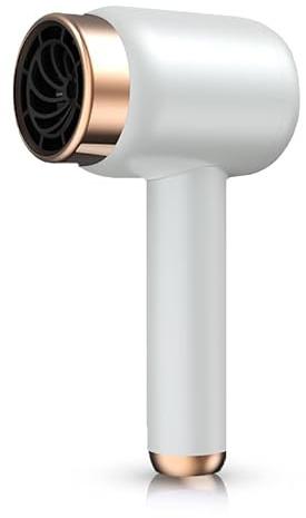 Secador de Pelo Inalámbrico, Secador de Pelo de Viento Frío y Caliente(Con cable), Secador de Pelo Recargable de 1500mAh para Dormitorio Doméstico (WHITE)