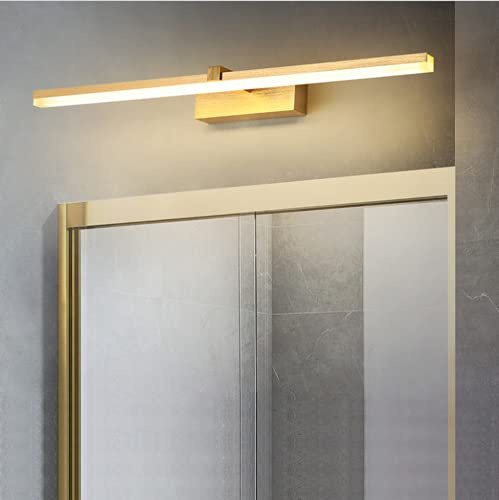 SSNCcNC Ø41cm, Spiegellampe LED Aluminium Badleuchte Golden Spiegelleuchte Badezimmer Ip20 Wasserdichte Badlampe Kein Flimmern Wandleuchte Schrankleuchte Schminklicht Schranklampe 4500K