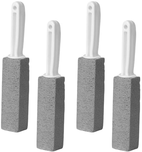 Uoimky Bimsstein Toilettenreiniger, 4 Stück Bimsstein Reinigungsstein mit Griff Einfache Fleckenentfernung Cleaning Block WC Blöcke Bimsstein für Toilette, Badewanne, Bad Waschbecken