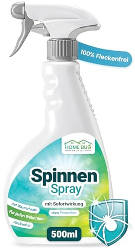 HomeBugProtect Spinnen Spray 500ml - Effektives Spinnenspray für zuverlässigen Spinnenabwehr im Haushalt - Anti Spinnenspray mit Sofortwirkung -