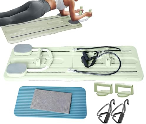 Pilates-Brett - 2025 Neues Upgrade Pilates Reformer Maschine | Multifunktionales Pilates Board Mit Knieschonern | Faltbare Pilates Brett Für Zuhause | Perfekt Für Bauchmuskeltraining Und Fitnessstudio