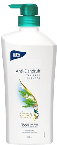 Ant.i-Dandruff Tea Tree Shampoo, Removes up to 100% Dandruff, Soothes Scalp & Nourishes Hair, with Tea Tree oil and Aloe Vera, for men and women, 650ml