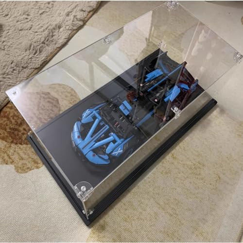 WhamtL Acryl Vitrine Transparente Acrylbox, Kunststoffvitrine, Rechteckige Acrylvitrine für Figuren/Miniaturen/Trophäen, Stapelbare Mehrzweck-Acrylbox(30x30x50cm(12x12x20in))