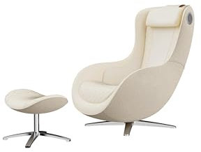 CERAGEM Pause M2 Massagesessel- Premium SL Rahmen, 6 Automatikmodi, Thermoheizung, Bluetooth-Lautsprecher & USB-Anschluss - Optimale Entspannung im trendigen Design (Beige)